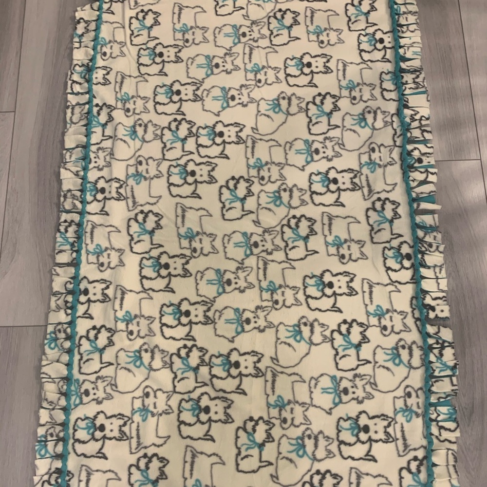 Handmade fleece tie blanket